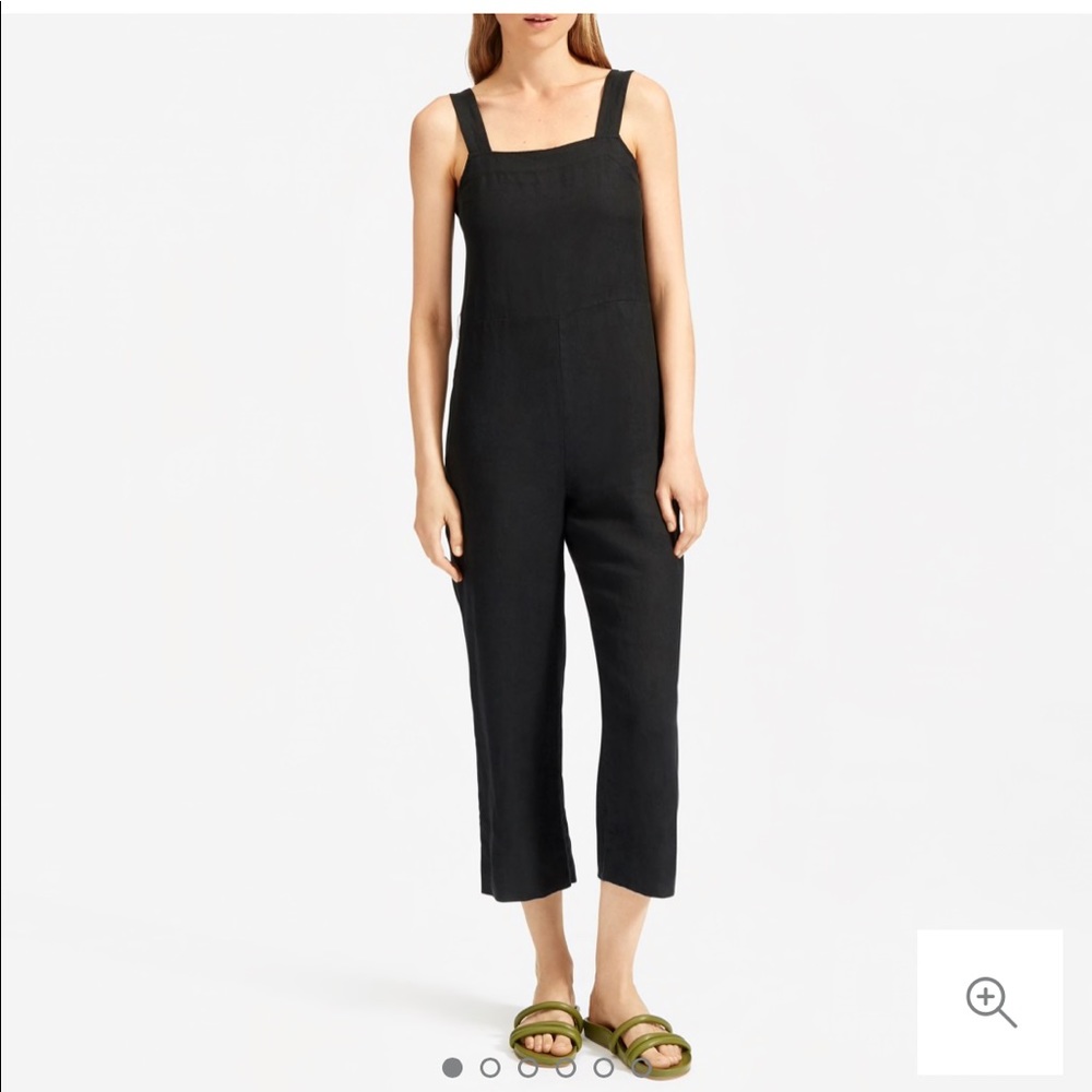 Everlane Linen Jumpsuit Washed Black